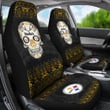 Pittsburgh Steelers American Football Club Skull Car Seat Covers NFL Car Accessories Custom For Fans AA22111704
