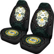 Green Bay Packers Car Seat Covers NFL Skull Mandala Car For Fan