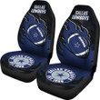 Dallas Cowboys Car Seat Covers Fire Ball Flying NFL Sport Custom For Fan Ph221119-09