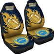 Los Angeles Chargers Car Seat Covers Fire Ball Flying NFL Sport Custom For Fan Ph221119-17