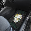Green Bay Packers Car Floor Mats NFL Skull Mandala Car For Fan
