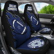 Dallas Cowboys Car Seat Covers Fire Ball Flying NFL Sport Custom For Fan Ph221119-09