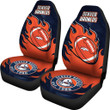 Denver Broncos Car Seat Covers Fire Ball Flying NFL Sport Custom For Fan Ph221119-10