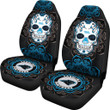 Carolina Panthers Car Seat Covers NFL Skull Mandala New Style Car For Fan Ph221109-05