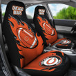 Chigago Bears Car Seat Covers Fire Ball Flying NFL Sport Custom For Fan Ph221119-06