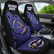 Baltimore Ravens Car Seat Covers Fire Ball Flying NFL Sport Custom For Fan Ph221119-03