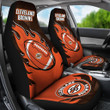 Cleveland Browns Car Seat Covers Fire Ball Flying NFL Sport Custom For Fan Ph221119-08