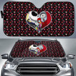 Jack And Sally Valentine Nightmare Before Christmas Car Sun Shade Cartoon Car Accessories Custom For Fans AA22121602