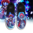 Demon Slayer Akaza Slip-on Custom Anime Sneakers Shoes Ph220808-03