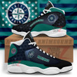 Seattle Mariners Air Jordan 13 Sneakers MLB Custom Sports Shoes