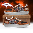 Denver Broncos Air Sneakers Mascot Thunder Style Custom NFL Sport Shoes