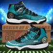 Miami Dolphins Air Jordan 11 Sneakers NFL Custom Sport Shoes
