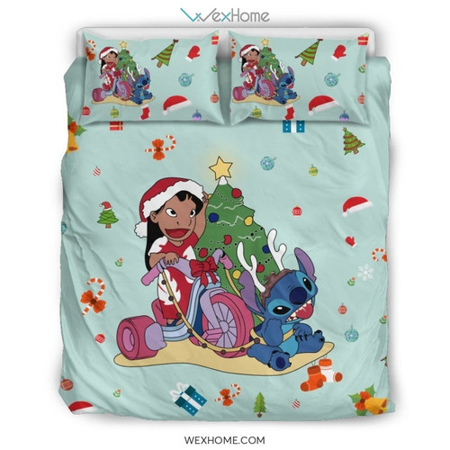 Stitch Christmas Bedding Set-duvet cover and pillowcase set - Unique Design Amazing Gift