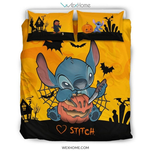 Stitch Halloween Bedding Set 1 -duvet cover and pillowcase set - Unique Design Amazing Gift