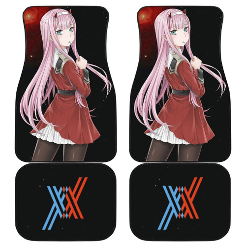 Darling In The Franxx Anime Car Floor Mats | Zero Two Cute Eating Candy Universe Car Mats