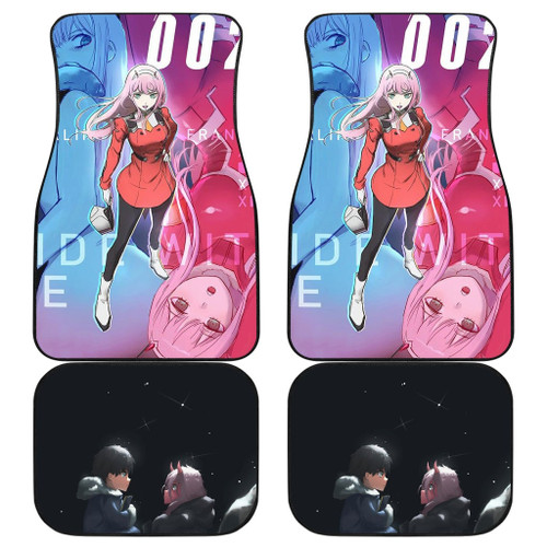 Darling In The Franxx Anime Car Floor Mats | Lonely Zero Two Moments Meeting Hiro Car Mats