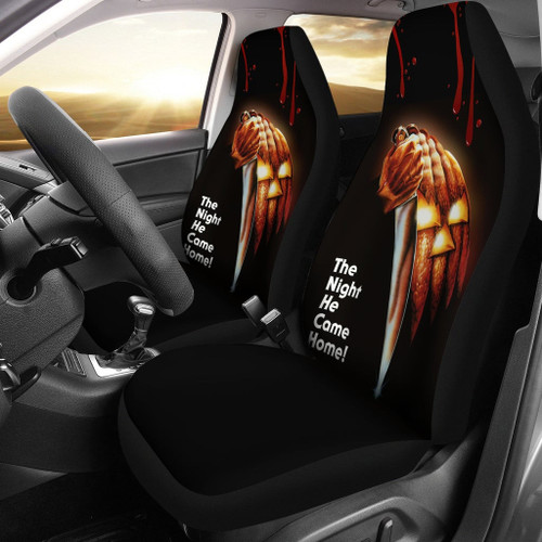Horror Movie Car Seat Covers | The Night He Came Home Golden Knife Glove Seat Covers