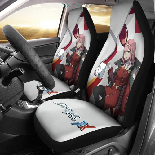 Darling In The Franxx Anime Car Seat Covers | Strelizia Darling And Captain Zero Two In Battle Seat Covers