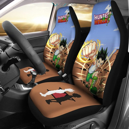 Hunter x Hunter Anime Car Seat Covers | Gon Freecss Punch Silhouette Seat Covers