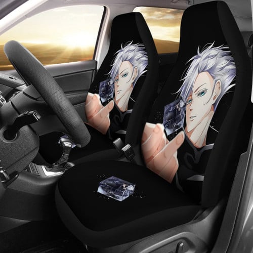 Jujutsu Kaisen Anime Car Seat Covers - Satoru Take Off Mask Crystal Rubik Seat Covers