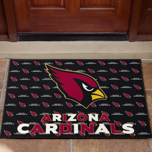 American Football Team Door Mat - Arizona Cardinals Red And White Text Door Mat Home Decor
