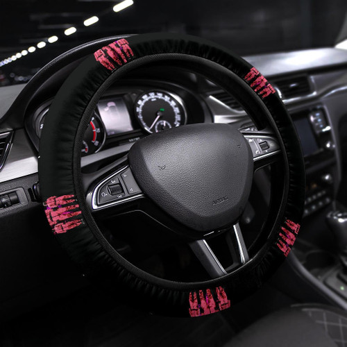 Squid Game Movie Steering Wheel Cover Round Triangle Square Squid Worker Pink Uniform No Emotion Steering Wheel Cover NA122110
