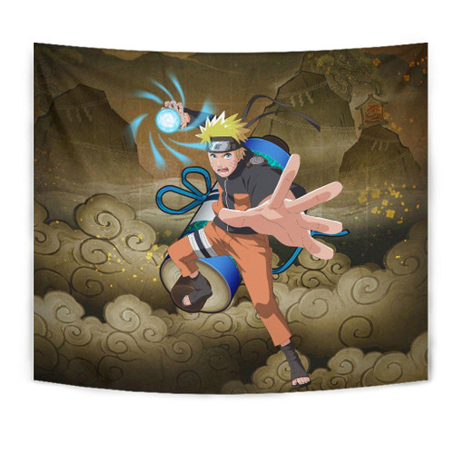 Naruto Anime Tapestry - Naruto Rasengan Giant Scroll Sage Scene Tapestry Home Decor