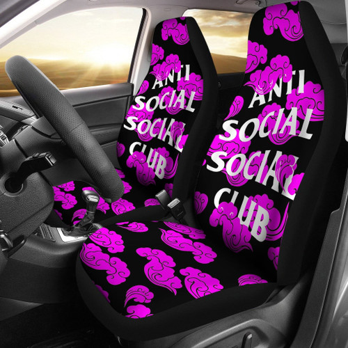 Naruto Akatsuki Anti Social Club Flying Purple Cloud Car Seat Covers