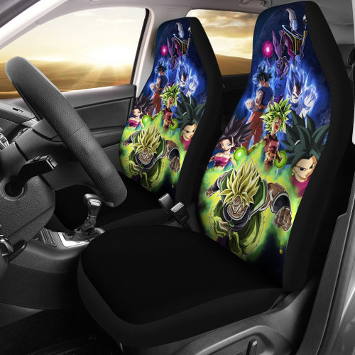 Dragon Ball Anime Car Seat Covers | DB Powerful Main Characters Goku Broly Planets Seat Covers