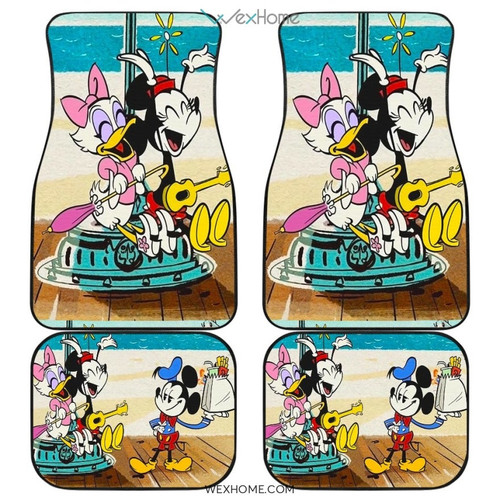 Mickey Cartoon Car Floor Mats | Mickey Daisy Minnie On Beach Car Mats