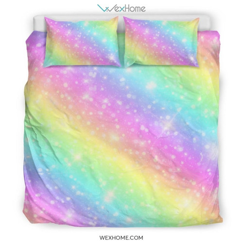 Pattern Print Rainbow Colorful Duvet Cover Bedding Set
