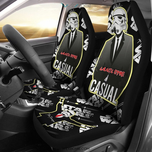 Star Wars Movie Car Seat Covers | SW Trooper Wearing Suit Text Seat Covers