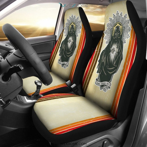 Star Wars Movie Car Seat Covers | Darth Vader Buddha Save Us All Seat Covers