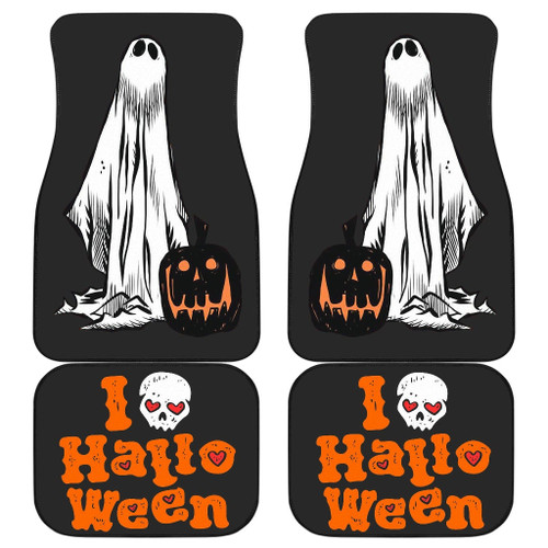 Halloween Ghosts With Horror Pumpkin Love Halloween Car Floor Mats