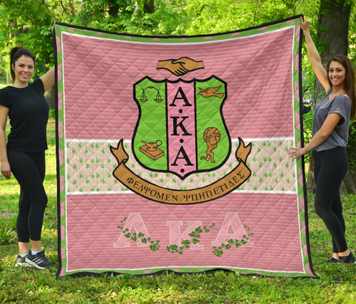 Alpha Kappa Alpha Premium Quilt Blanket Sorority Home Decor Custom For Fans AA22082202