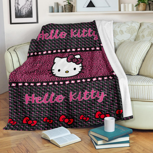 Hello Kitty Fleece Blanket Cartoon Home Decor Custom For Fans AA22090601