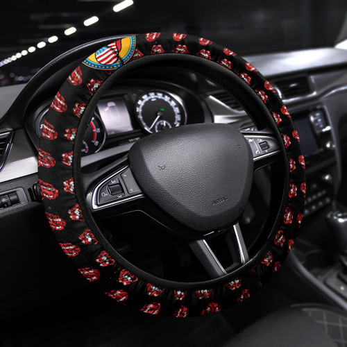 The Rolling Stones Rock And Roll Band Steering Wheel Cover Music Band Car Accessories Custom For Fans AA22120303