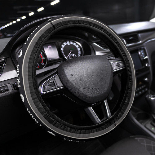 Prada Symbol Steering Wheel Cover Fashion Car Accessories Custom For Fans AA23010502