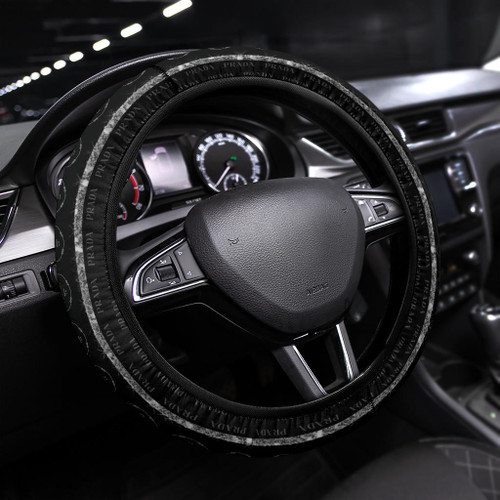 Prada Symbol Steering Wheel Cover Fashion Car Accessories Custom For Fans AA23010501