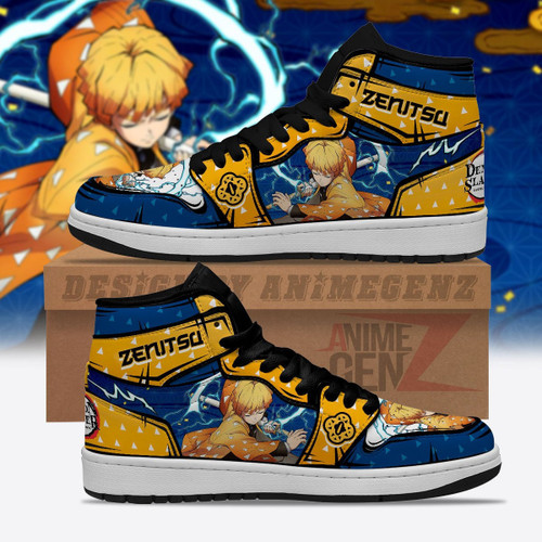 Demon Slayer JD Sneakers Agatsuma Zenitsu Custom Anime Shoes