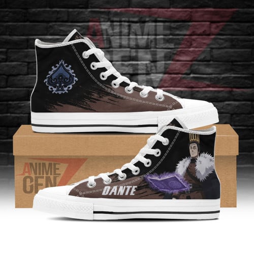 Black Clover Dante Zogratis High Top Shoes Custom Anime Sneakers