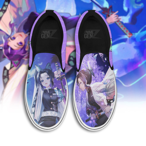 Demon Slayer Kochou Shinobu Slip-on Shoes Custom Anime Sneakers
