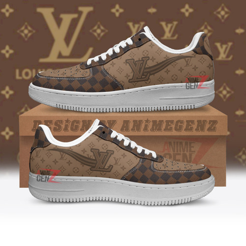 Louis Vuitton Air Force Sneakers Custom Fashion Brand Shoes