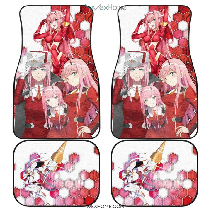 Darling In The Franxx Anime Car Floor Mats | Zero Two Emotions Cute And Sexy Girl Car Mats