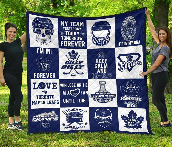 Toronto Maple Leafs Quilt Blanket Fan Gift Idea