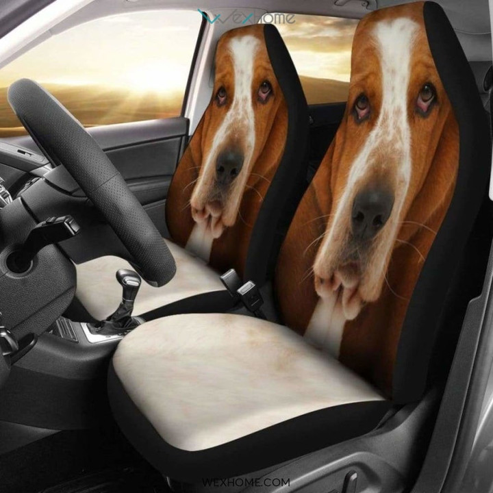 Basset Hound Car Seat Covers Funny Dog Face