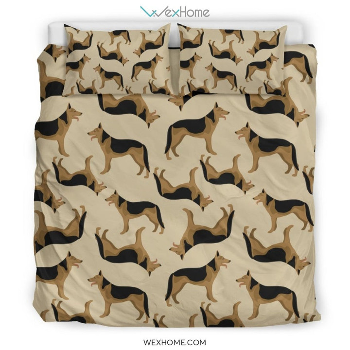 German Shepherd Pattern Print Duvet Cover Bedding Set