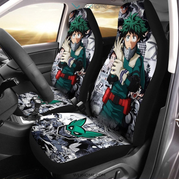 Deku Manga Mix Anime Car Seat Covers Anime My Hero Academia