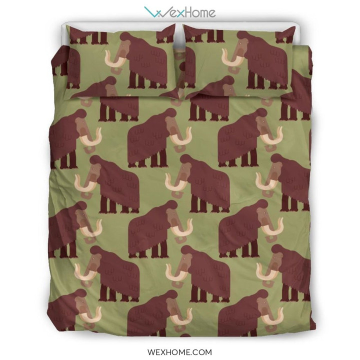 Mammoth Print Pattern Duvet Cover Bedding Set