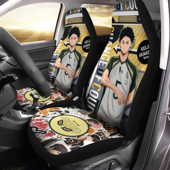 Keiji Akaashi Car Seat Covers Haikyuu Anime Car Accessories